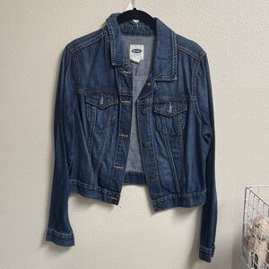 Old Navy Women's Dark Blue Jean Jacket